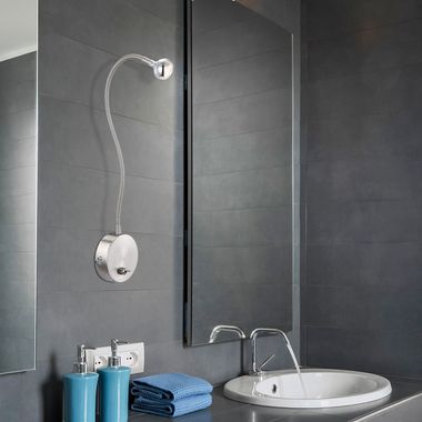 Applique LED en nickel mat, satiné Globo SERPENT 24109W