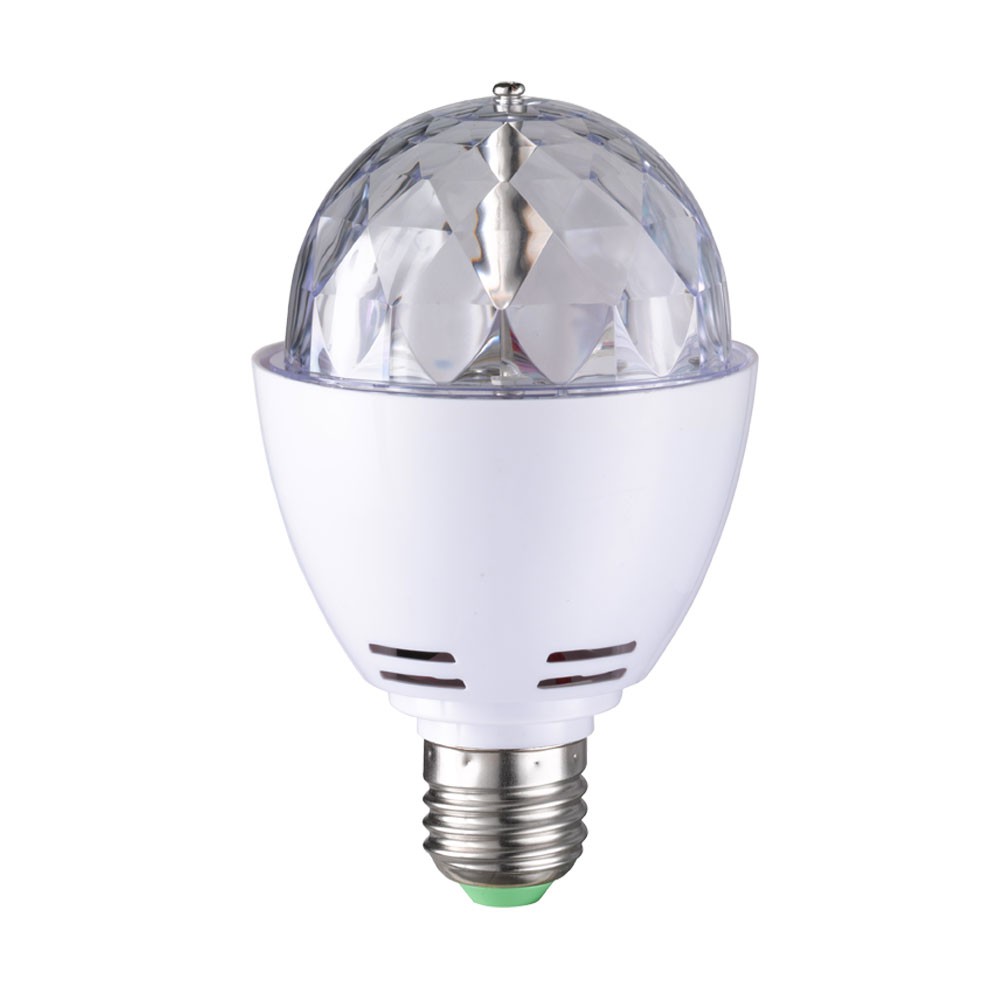 OSALADI RGB Disco Lampe OSALADI RGB LED Disco Party Birne – E27, Rotierende Blitzlampe, Mehrfarbig Wechselnd, 3W, Für Bühne & Club