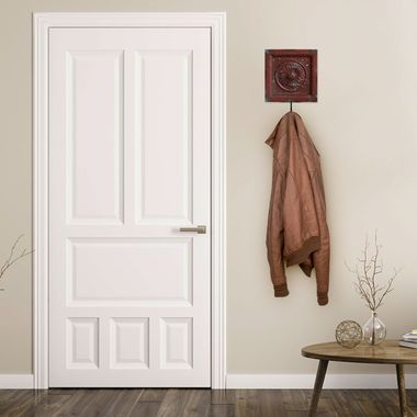 Coat hook, wood, painted red, max. 4kg, H 23cm