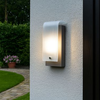 LED Wandleuchte, verzinkt, Höhe 22,5 cm 