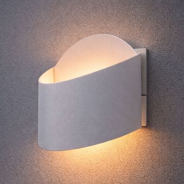 Applique murale LED en acier galvanisé blanc
