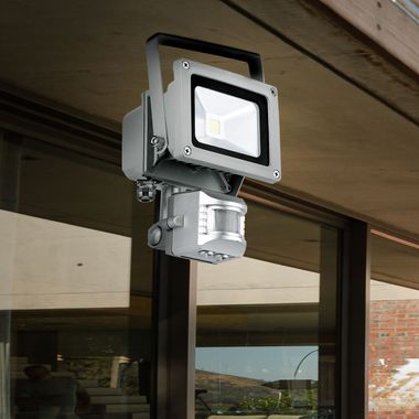 Applique da esterno a LED, rilevatore di movimento, ALU, H 15 cm, FAEDO