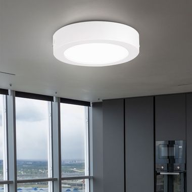 LED Deckenleuchte, Aluminium creme, D 17 cm