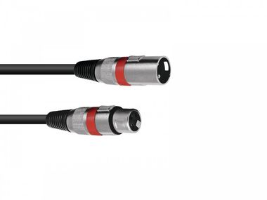 XLR cable 3-pin 15m black red OMNITRONIC 3022057R