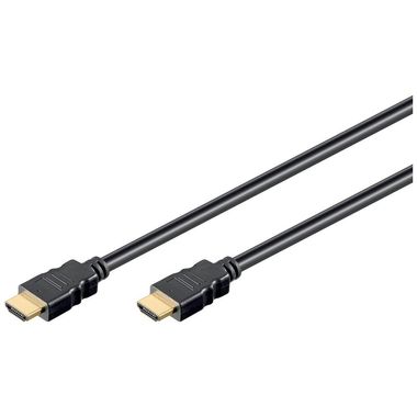 cavo tondo HDMI ad alta velocità in nero con una lunghezza di 1 m
