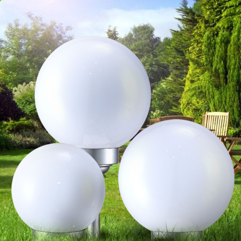 3er Set LED Außenbereich Solarkugeln Steckleuchte Garten Terrasse Einfahrt Hof