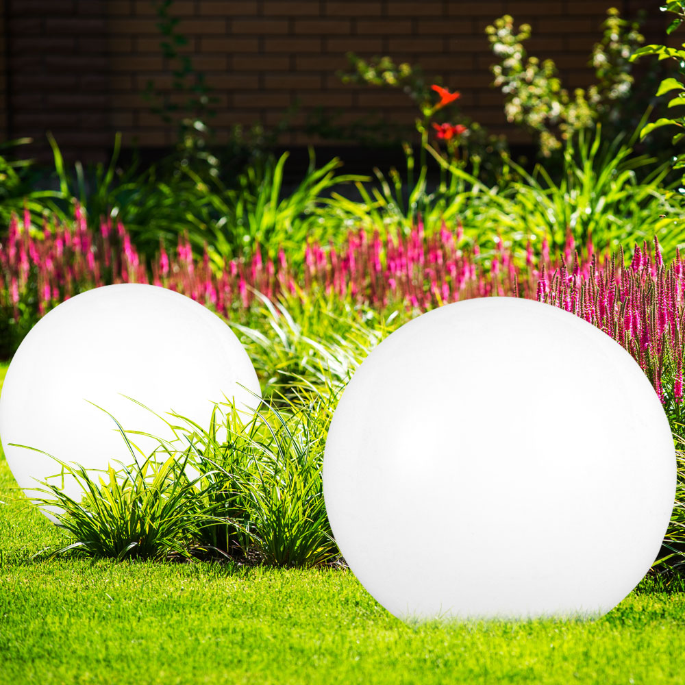 3er Set LED Außenbereich Solarkugeln Steckleuchte Garten Terrasse Einfahrt Hof