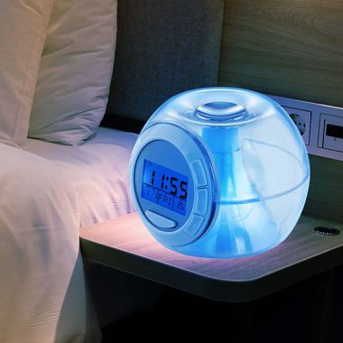 Practical alarm clock with RGB color mode
