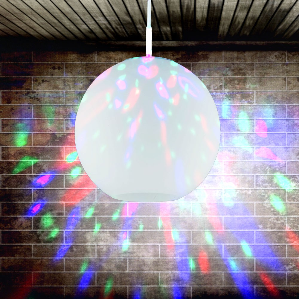 LED Pendelleuchte mit LED Disco-Leuchtmittel