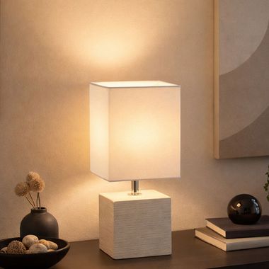 Practical table lamp made of ceramic