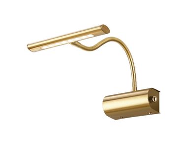 Stylish 4 watt LED wall light in matt brass