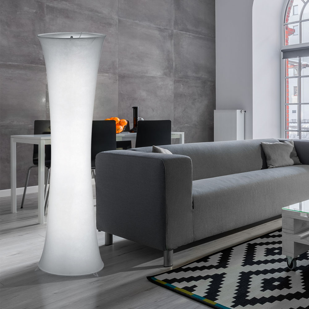 Stehlampe, Holz, Textil, grau, schwarz, beweglich, H 157 cm | ETC Shop