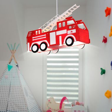 Hanging lamp in fire department design for the nursery KITA
