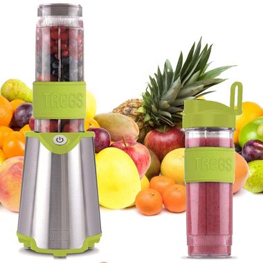 H300 Watt Edelstahl Standmixer mit 2 Trinkbechern