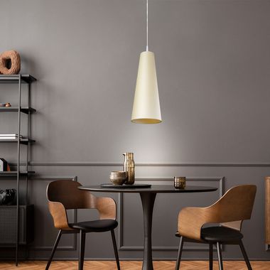 Lampe à suspension, tissu, crème, 20 cm, RAZZI