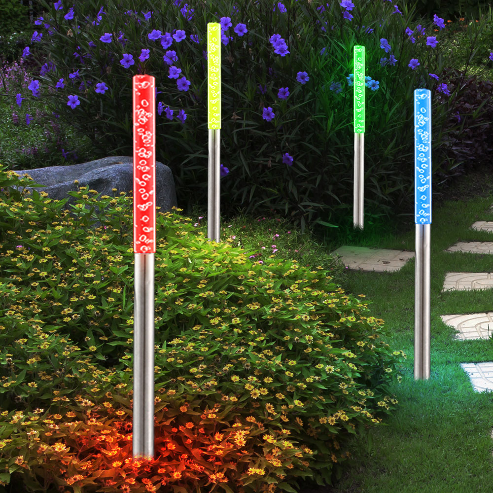 8er Set RGB LED Solarleuchten mit Farbwechsel für den Garten