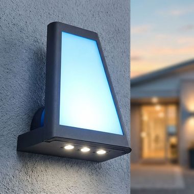 LED aluminium wall-mounted downlight, height 25 cm