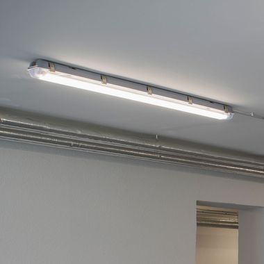 LED Deckenlampe, weiß, IP65, L 156 cm