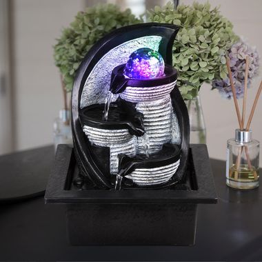 RGB LED tafelfontein met kleurwissel, hoogte 25,5 cm, ALBERT