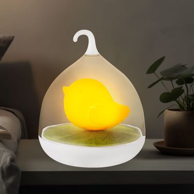 LED tafellamp, vogel, touchdimmer, USB, H 17 cm