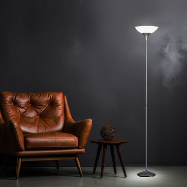 Plafonnier wash, couleur titane, interrupteur à cordon, hauteur 180 cm, DEZWO