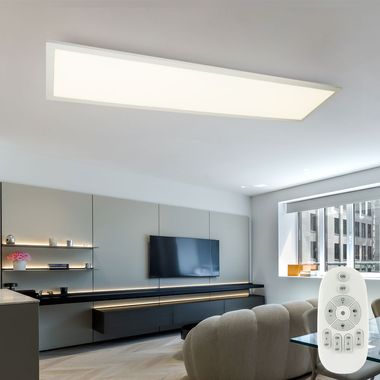 LED opbouwpaneel, 2500 lumen, warm wit, afstandsbediening, dimbaar, L 80 cm, ROSI