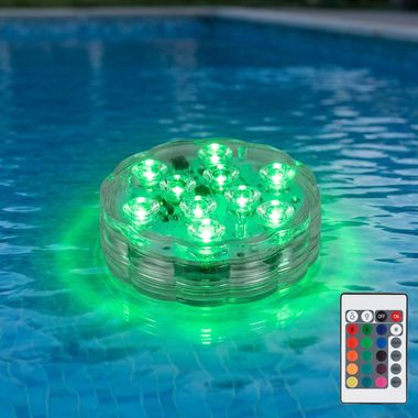 RGB LED decorative light, remote control, floating, 7 cm