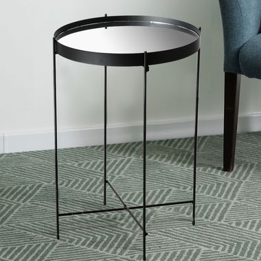 Tavolino, ferro, nero, altezza 60cm, MALCOLM