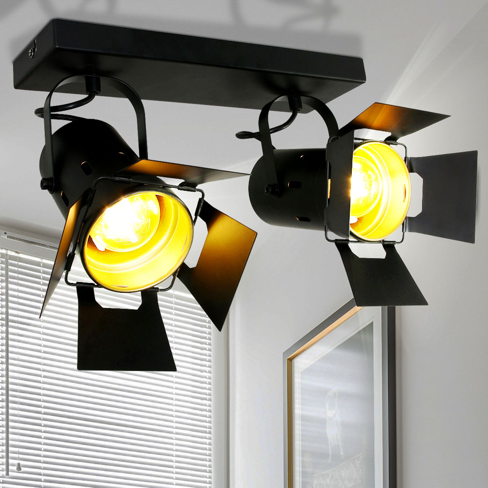 ZMH LED Deckenleuchte Wohnzimmer Modern 12W Schlafzimmerlampe 3000K Innen Flur Küche, Augenschutz, Einfache Installtion, LED fest integriert, Warmweiß, Schwarz Innen Deckenlampe Schlafzimmer