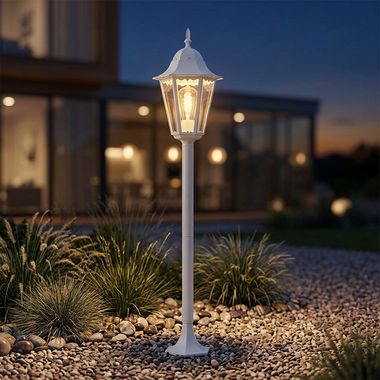 Lampa podłogowa, aluminium, biały, wys. 120 cm, NORDERNEY