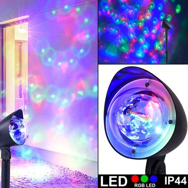Lampa wtykowa LED RGB, kolec uziemiający, zmieniacz kolorów, wys. 45,5 cm