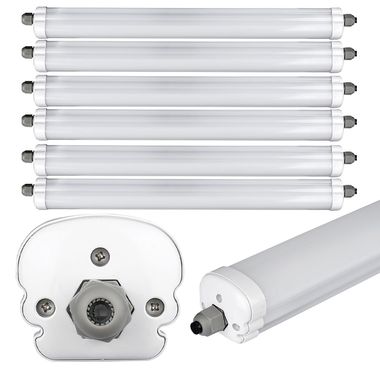 6x lampes LED, 4320 lumens, blanc froid, L 120 cm