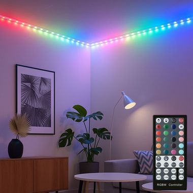 RGBW LED Strip, télécommande, dimmable, L 300 cm