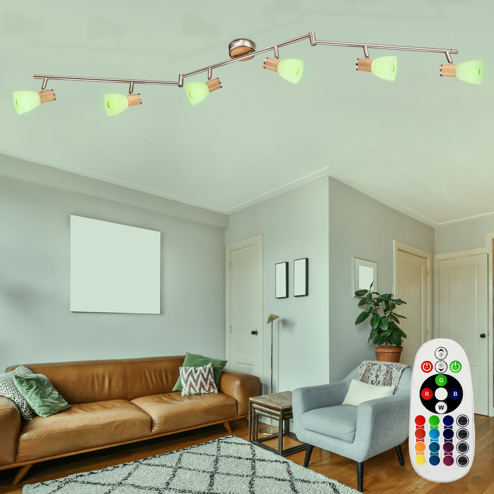Decken Strahler Decken Spot Lampe dimmbar Farbwechsel Leuchte im Set inklusive RGB LED-Leuchtmittel Decken Strahler Decken Spot Lampe dimmbar Farbwechsel Leuchte im Set inklusive RGB LED-Leuchtmittel