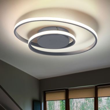 LED Deckenleuchte, Ring Design, dimmbar, 39 cm, ZIBAL