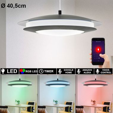 Suspension LED RVB, CCT, contrôle d'application, MONEVA-C