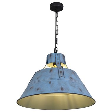 Lampa wisząca, niebiesko-antyczna, 45 cm