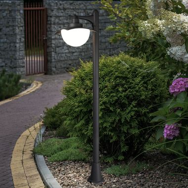 Außen Stehlampe, Alu, anthrazit, H 110 cm