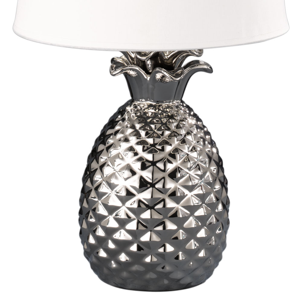 Tisch Leuchte Keramik Fernbedienung Textil Lese Lampe beige dimmbar im