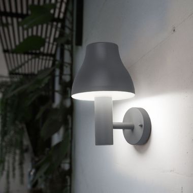 Applique murale LED Down, ALU, gris, H 29 cm, SOFIA