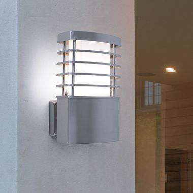 Wandlamp, roestvrij staal, H 23 cm, CHESTA