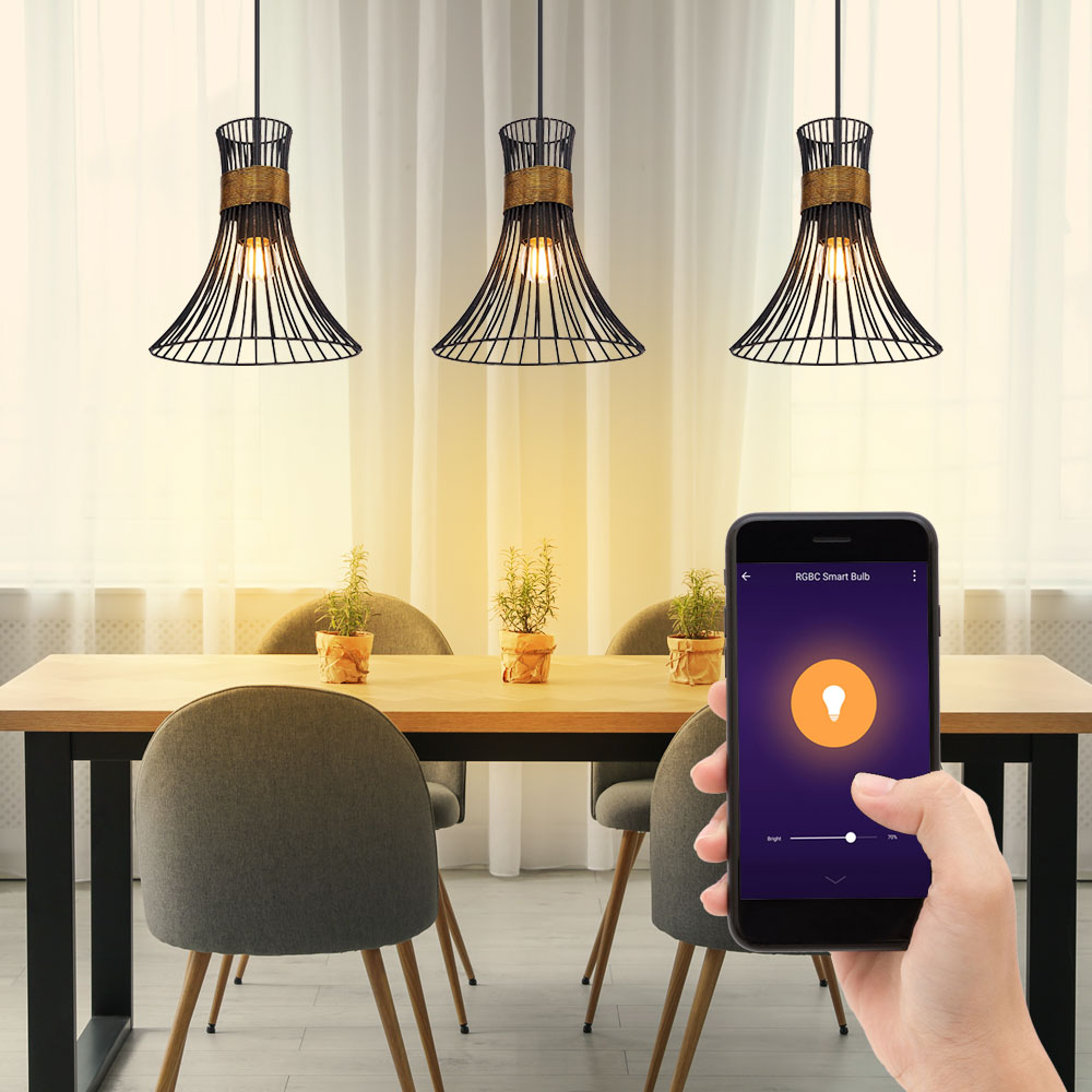 Rgb Led Rod RGB LED hanging lamp, rods, black-gold, H 120 cm | ETC Shop: lamps ...