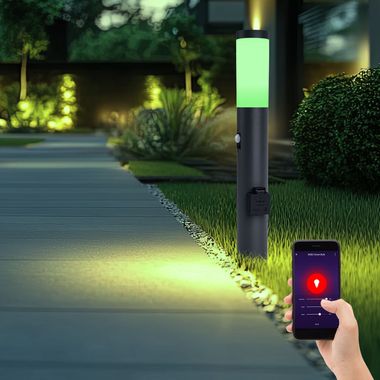 RGB LED Sockelleuchte, Bewegungsmelder, App-Steuerung