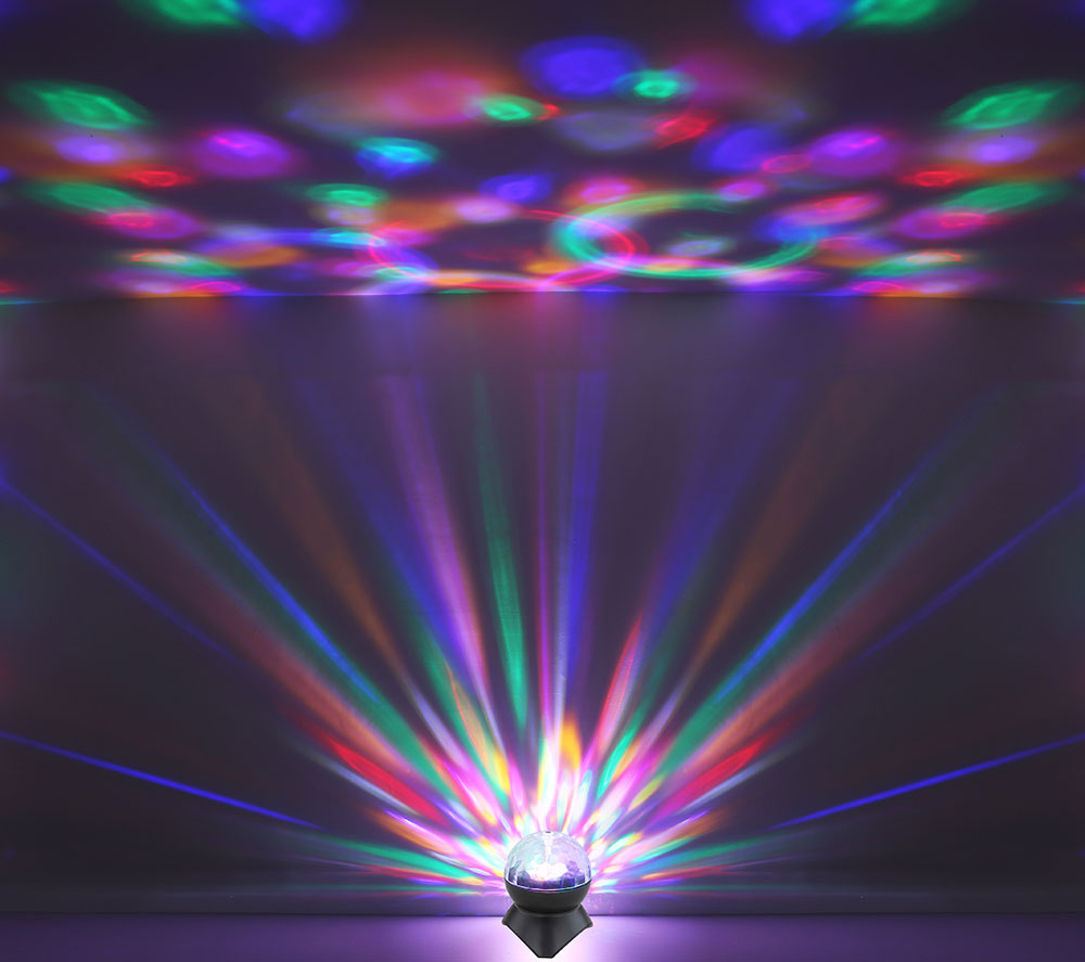 RGB LED Dekoleuchte, Discokugel, Bluetooth Lautsprecher
