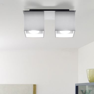 Spot de plafond, aluminium blanc, L 26 cm