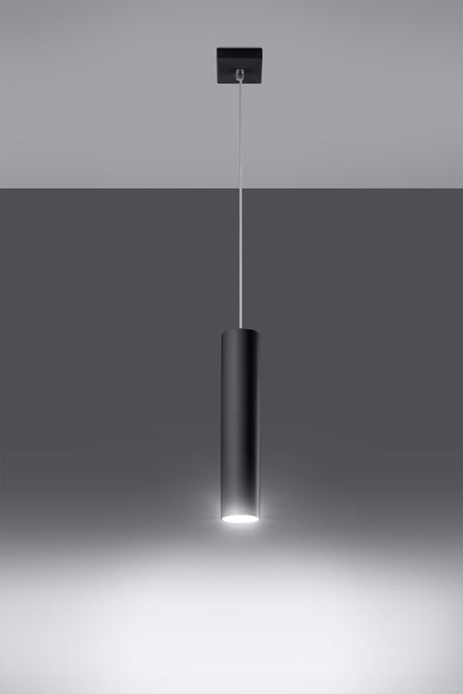 Pendelleuchte, Stahl, schwarz, 1-Flammig, H 100 cm