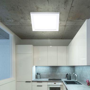 LED built-in panel, 9.5 watt, 600 lumens, warm white, white, L 15.5 cm