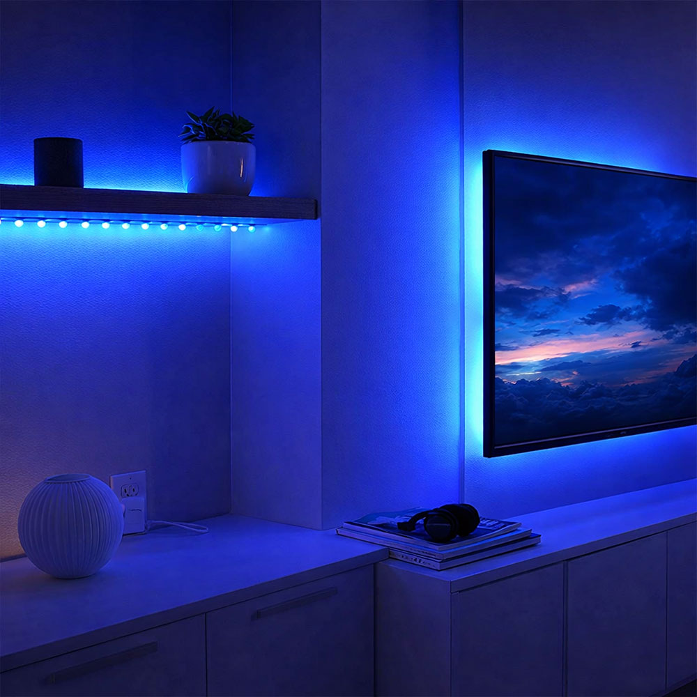 RGBW LED-Band, dimmbar, Fernbedienung, L 200 cm