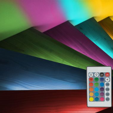 RGBW LED strip, dimmable, remote control, L 200 cm