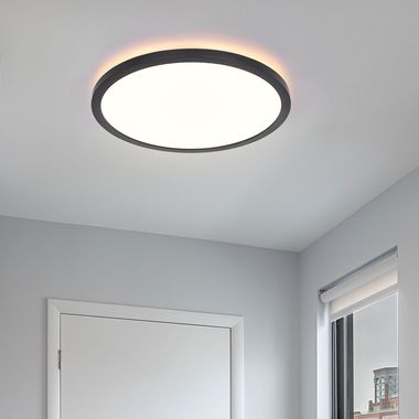 LED ceiling light, dimmable, IP44, backlight, D 29.4 cm